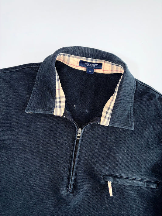 Burberry Half Zipper Original Premium T-shirt (M)