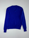 Polo Ralph Lauren | Royal Blue V-Neck Varsity Patch Sweater | (M)