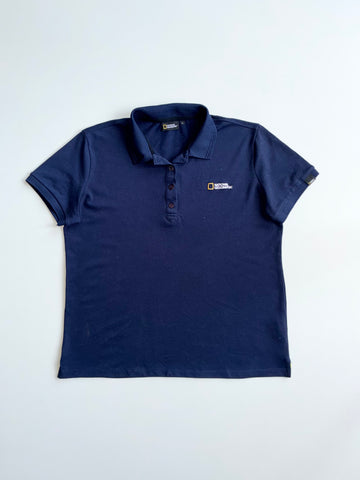 National Geographic Logo Piqué Polo – Navy (L)