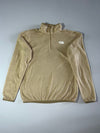 The North Face Quarter Zip Fleece Pullover – Khaki Tan (S)