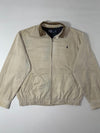 Polo Ralph Lauren Khaki Corduroy Collar Harrington Jacket – Plaid Lining, (XL)
