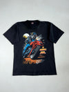 Vintage P.K. Sports “Be Careful! Dog” Biker Bulldog Graphic Tee – Black (L)
