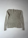 Polo Ralph Lauren Heather Grey Cable Knit Sweater Women’s      (S/M)