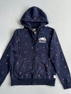 Roots | Navy Hockey Print Zip Hoodie (M)