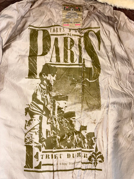 Paris Original Premium Pure Leather Jacket With Fur Coller (XL)