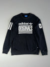 Adidas Originals Black Spellout Graphic Crewneck Sweatshirt (S)