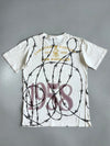 Vintage Christian Audigier Est. 1958 Barbed Wire Rose Rhinestone Graphic Tee (M)