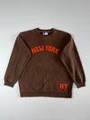 MLB | New York NY Embroidered Crewneck Brown (L)