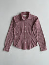 Tommy Hilfiger Gingham Check Button-Up Shirt – Maroon/White – (XXS)