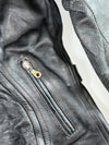 Vintage Bilt Black Perforated Leather Motorcycle Jacket Paded (XS/S)