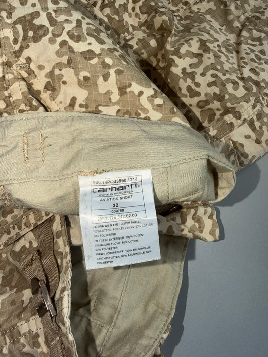 Carhartt WIP Aviation Cargo Shorts | Desert Camo | (W:34,L-20)