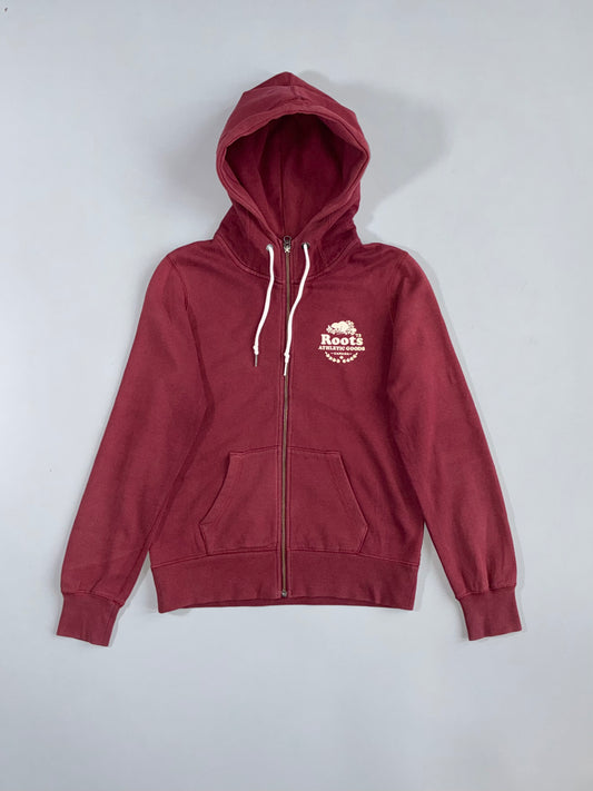 Roots | Athletic Goods Zip Hoodie | Maroon (S)