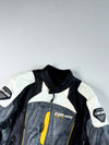 Can-Am Spyder Black, White & Yellow Leather Riding Jacket  (M)