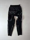 Vanucci Black Leather Motorcycle Racing Pants Knee Padded (W:24) (L:38)