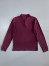 Polo by Ralph Lauren Vintage Pony Logo Long Sleeve Pique Polo Shirt Burgundy (M)