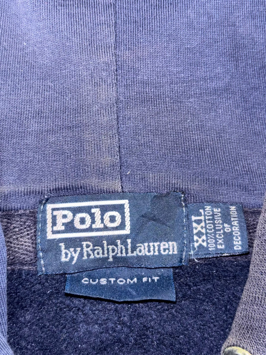 Polo Ralph Lauren Big Pony Embroidered Zip-Up Hoodie Navy (XL/2XL)
