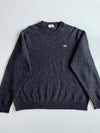 Lacoste Wool Crewneck Sweater – Charcoal Grey (M)