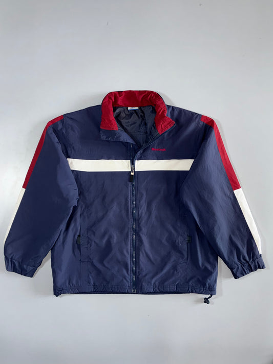 Reebok Vintage Navy Colorblock Windbreaker (XL)