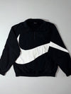 Nike Black & White Big Swoosh Windbreaker Jacket (M)