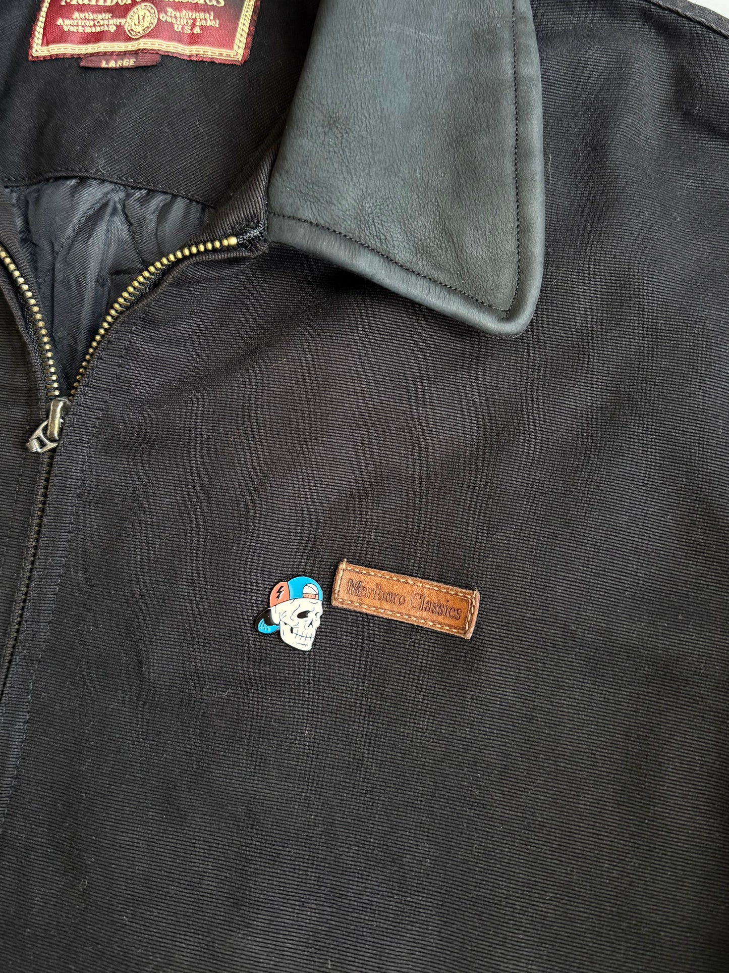 !         Vintage Marlboro Classics Heavy 100% Cotton Jacket | Leather Collar | Work Jacket very rare (XL)