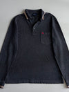 Burberry London Long Sleeve Polo Shirt Charcoal Grey (L)