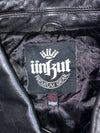 Unkut Premium Gear Black Leather Bomber Jacket (XL)