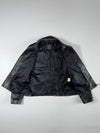 Opart Italy | Black Leather Zip Jacket(Xs)