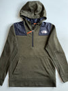 The North Face Grid Fleece Half-Zip Hoodie – Olive (XS)