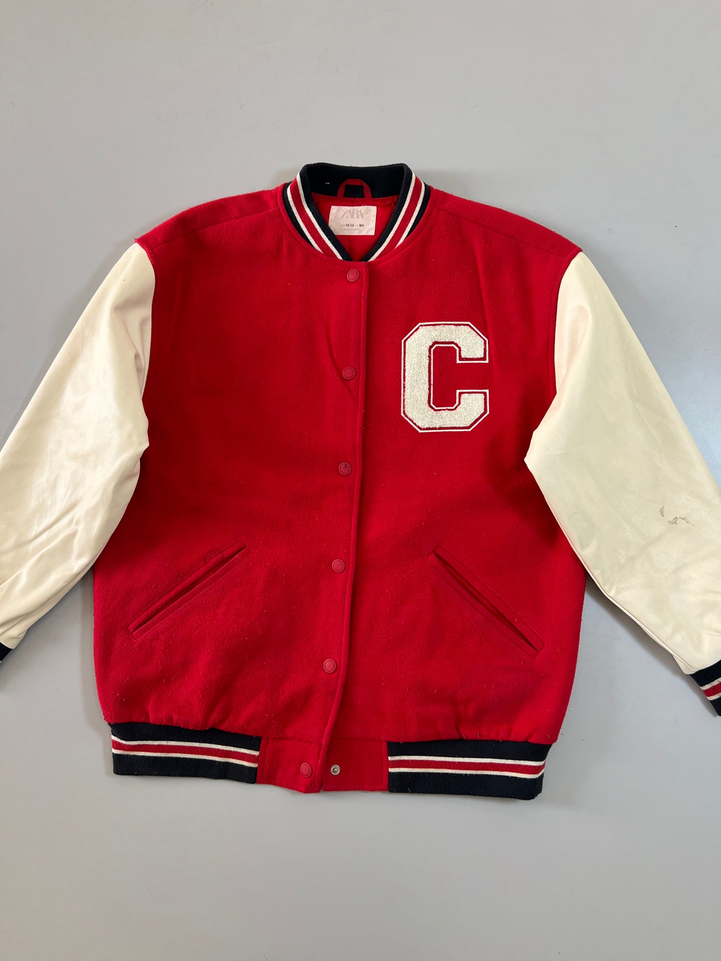 !                               Zara Original Varsity Jacket Leather Sleeves (S/M)