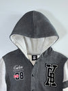 Cubox Apparel Grey Varsity Hooded Bomber (M)