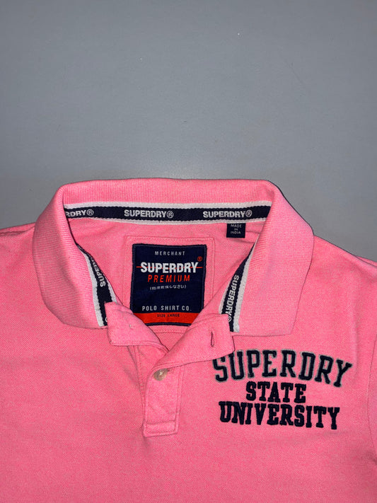Superdry State University Polo (Pink) (L)
