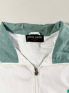 Vintage Pierre Cardin White Abstract Print Windbreaker Jacket (2XL)