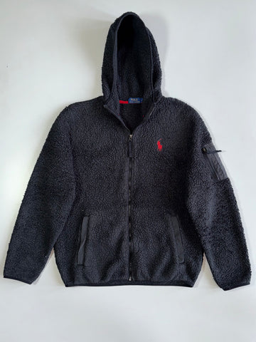 Polo Ralph Lauren Sherpa Fleece Full-Zip Hooded Jacket with QR (XL)