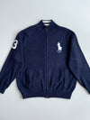 Polo Ralph Lauren Big Pony Zip Sweater – Navy Custom Fit (XL)