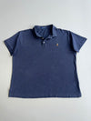 Polo Ralph Lauren Slim Fit Short Sleeve Polo — Blue Pony Embroidery Heather Navy (XL)