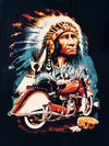 Last Rebels Native Chief Motorcycle Graphic T-Shirt – Black (L)