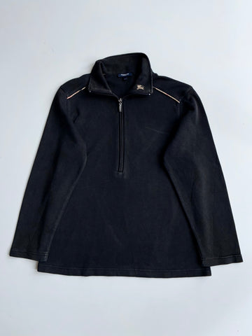 Burberry London | Half-Zip Pique Sweatshirt Black (M)