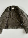 Vintage Tu Olive Green Leather Biker Jacket Women’s(S)