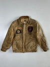 J’N deNaive Fire Department Patch Leather Jacket (S)