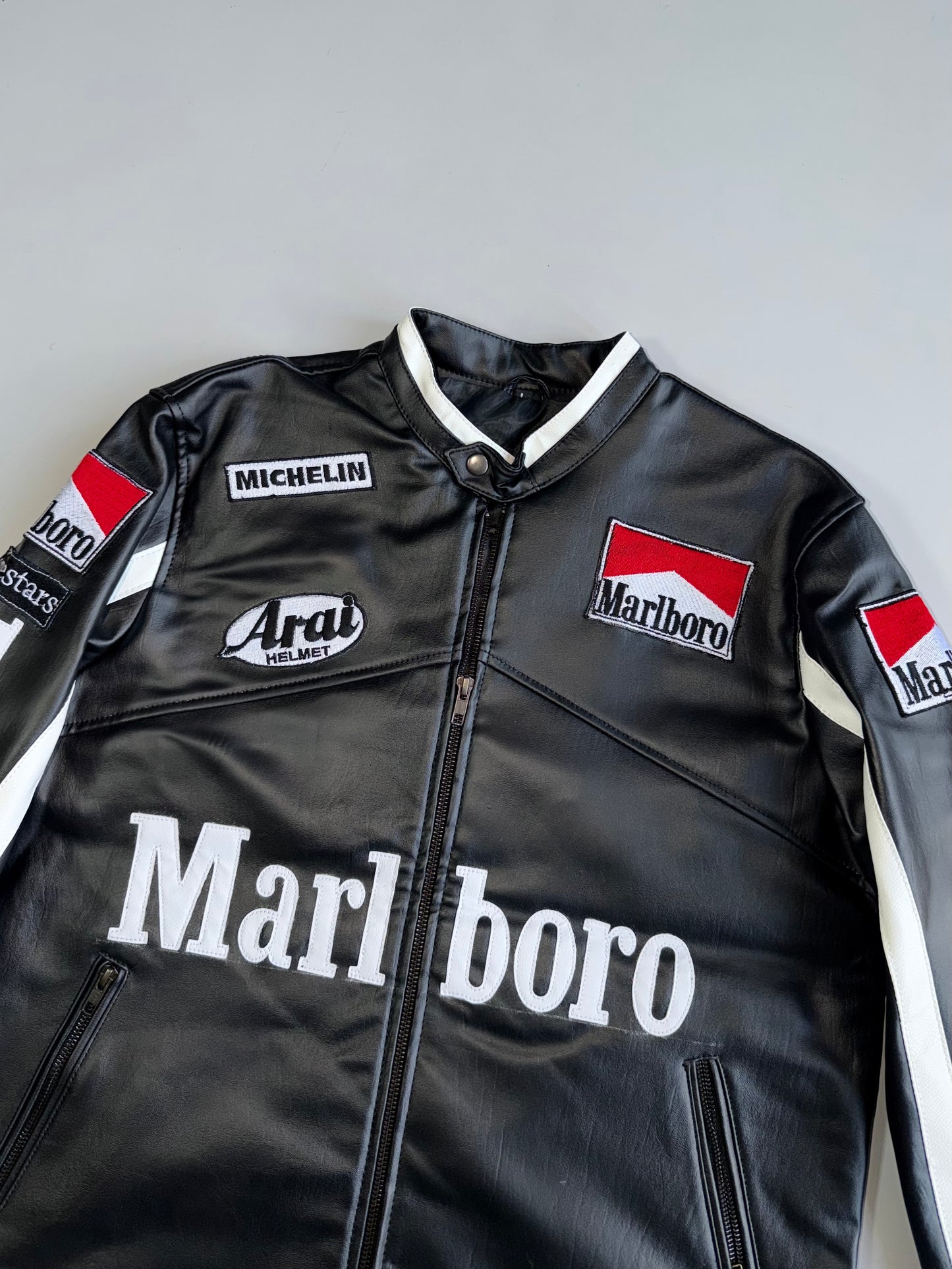 !                              Ultra Premium Iconic Marlboro Leather Jacket BRAND NEW (M)