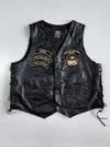 Harley Owners Group Original Leather Biker Vest | Zenne-Dyle Chapter Belgium (XL)