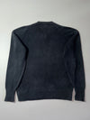 Vintage 90s Polo Ralph Lauren Faded Black Cotton Knit V-Neck Sweater (L)