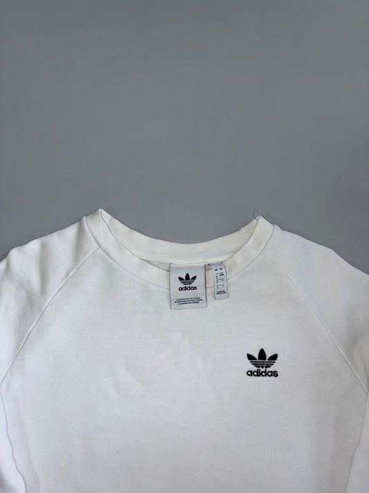 Adidas Originals White Trefoil Crewneck Sweatshirt (M)