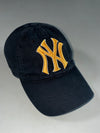 NY Yankees Navy Gold Embroidered Logo Baseball Cap – Vintage Korea Tag (Adjustable)