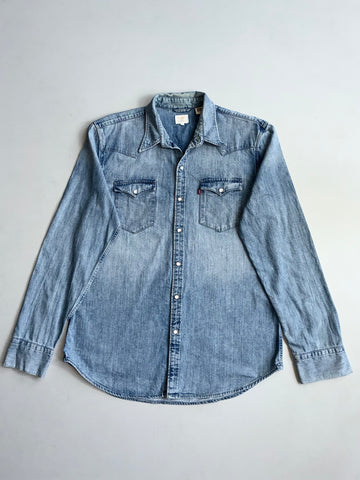 Vintage Levi's Light Wash Denim Western Shirt (L)