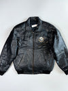 Vintage 90s By Diesel New World Base “Only The Brave” Leather Bomber Jacket (XL)