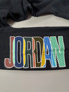 Jordan Multicolor Spellout Black Joggers (W:29) (L:38)