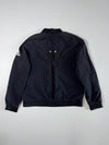 Adidas Black Full-Zip Bomber Jacket with White Sleeve Logo (M)
