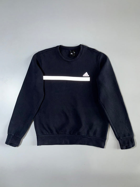 Adidas Reflective Stripe Crewneck Sweatshirt Black (M)