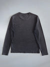 Burberry London Charcoal Long-Sleeve Tee  Red Equestrian Knight Logo (M)